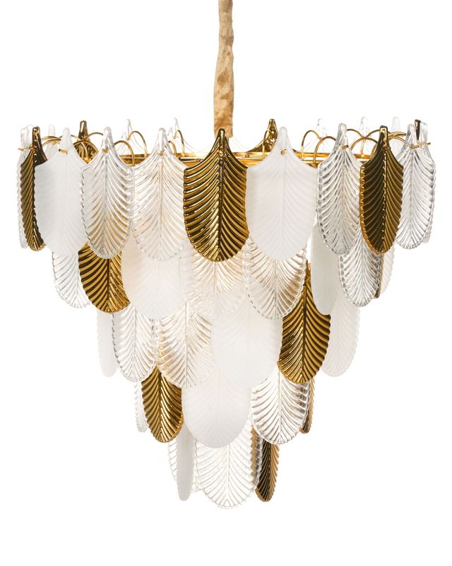 Żyrandol Aguirre Szkło Mosiężny 1 szt.