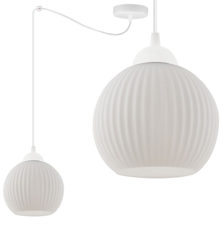 Lampa sufitowa wisząca Light Home LH Riffle Pająk Kula 1x E27 60W biały 1szt.