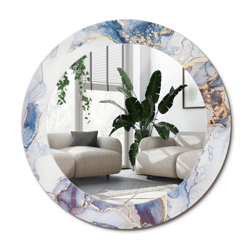 Lustro z nadrukiem Wallfluent fi80 cm Abstrakcja sztuka 1 szt.