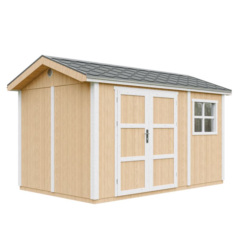 Domek ogrodowy TIMBELA M914A-HARVEST HONEY 8,68 m² LP Smartside z podłogą i gontem bitumicznym 1 szt.