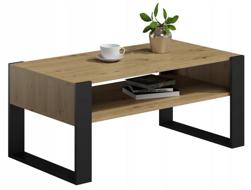 Ława Matkam stolik KAJA 100 cm Per artisan-czarny 1 szt.