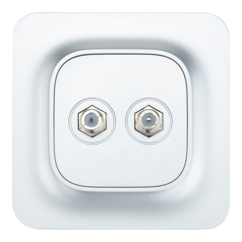 Gniazdo TV/SAT Jacobsen Kennet srebrne