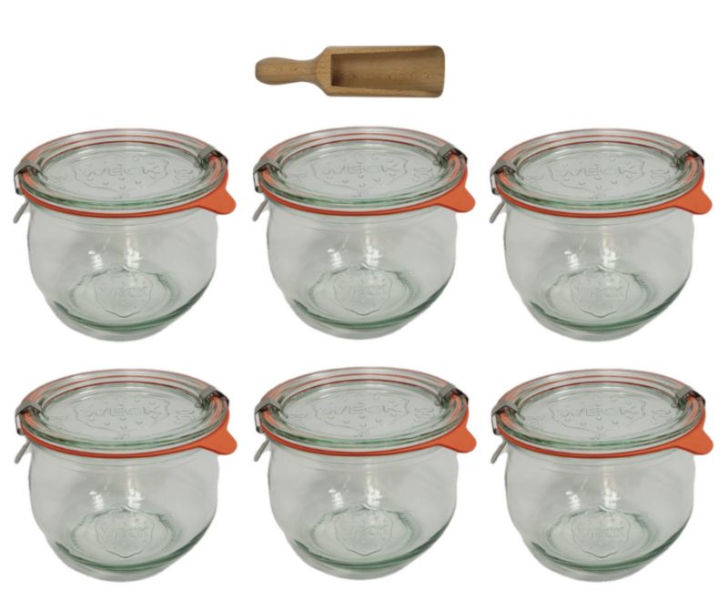 Słoiki MODO24 Weck 370 ml fi 80 tulip szklane wieka gumki 6 kpl.