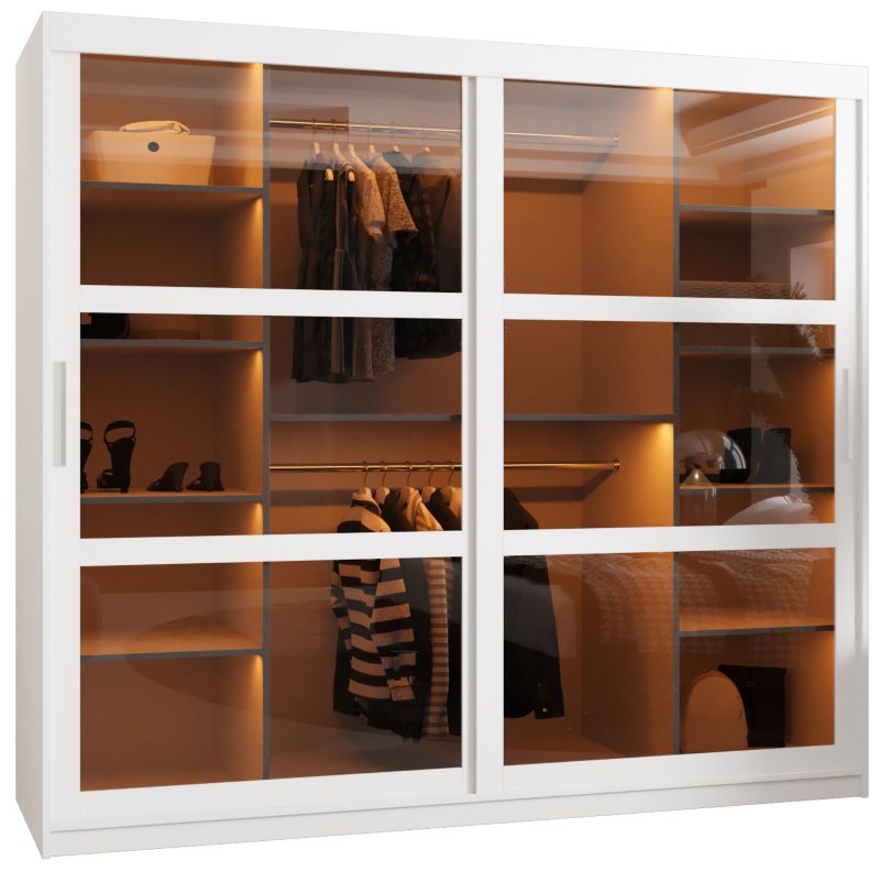 Szafa przesuwna Garderoba DOME 200 biały