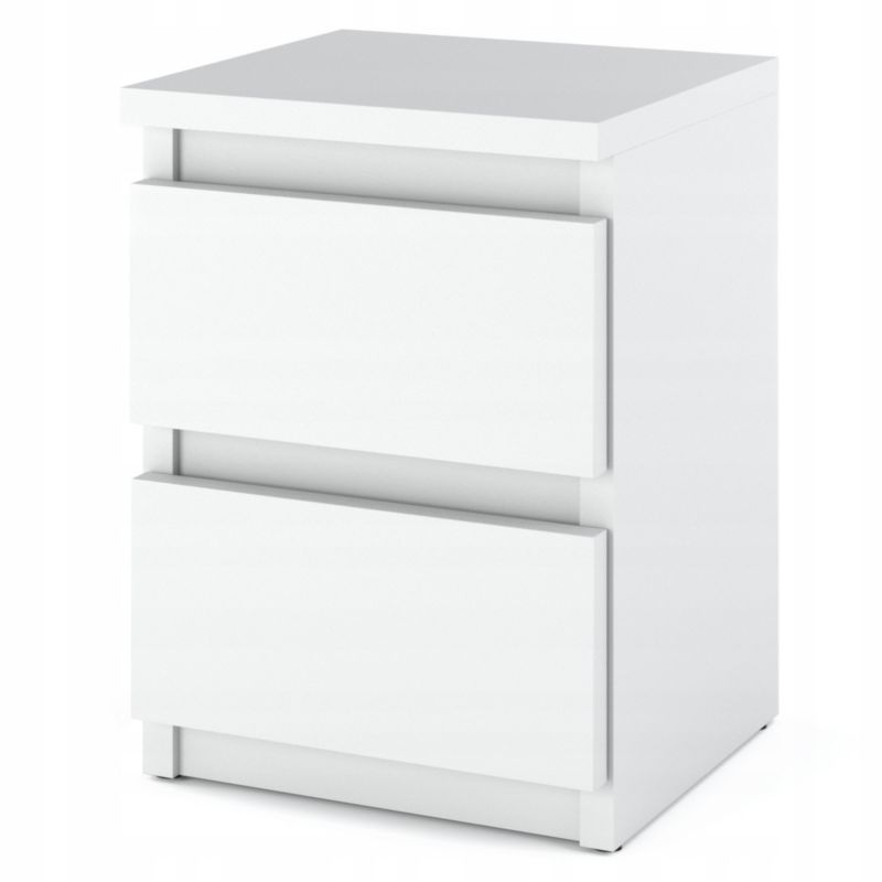 Szafka Nocna Stiv-Meble 2 Szuflady 30 Cm Stolik Biały Mat 30X30X40 Cm 1Szt.
