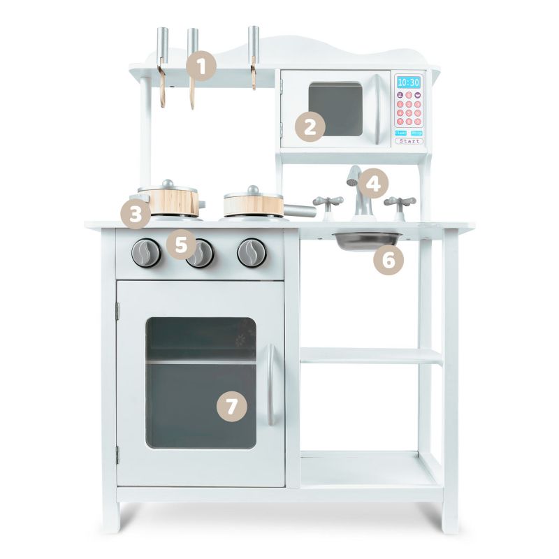 Kuchnia drewniana do zabawy RicoKids RC-835 + ackesoria 1 szt.