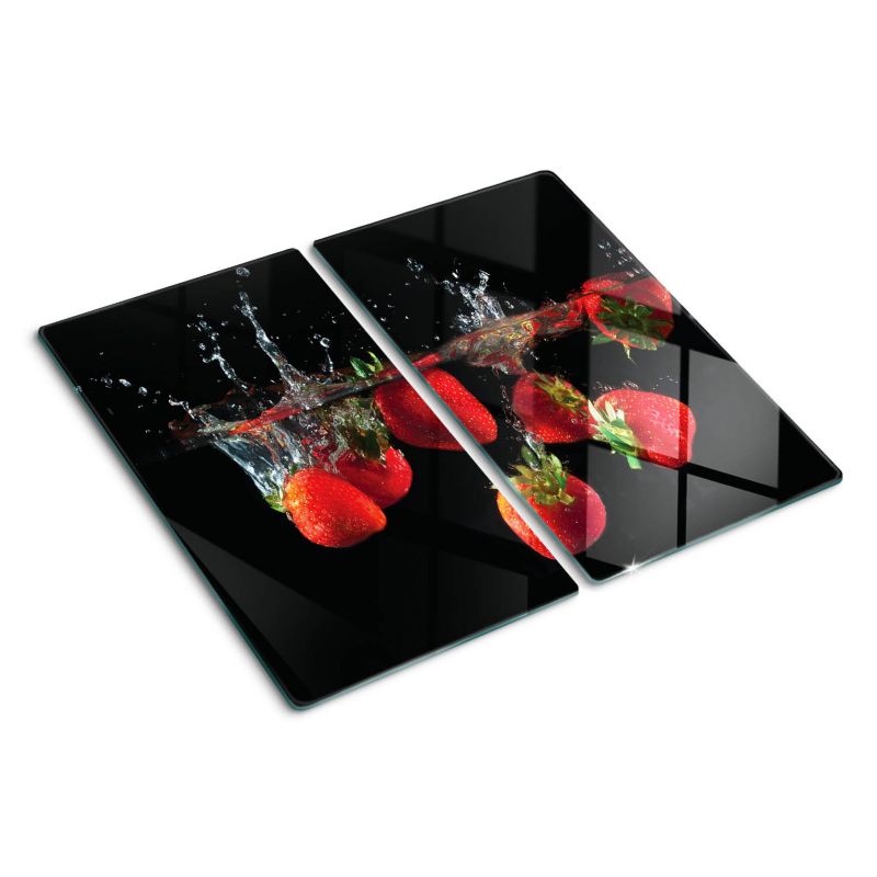 Deska szklana Tulup 2x30x52 cm Truskawki Woda 1 szt.