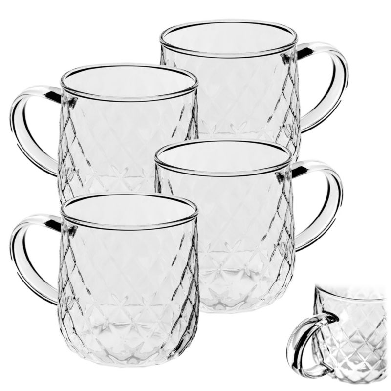 Szklanki KADAX Do Herbaty Z Uchem 350ml 4 szt.