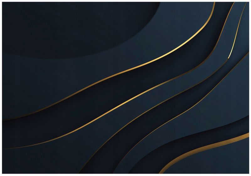 Fototapeta WALLARENA Do Sypialni Salonu Na Flizelinie Abstrakcja Złoto Glamour Niebieski 250x175 cm 16025VX5 1 szt.