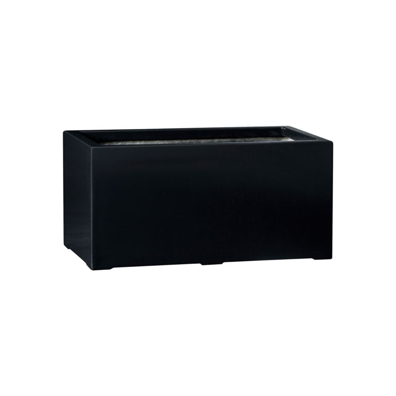 Doniczka Lechuza Z Włókna Szklanego Na Taras Do Domu D934B Czarny Połysk 1 szt