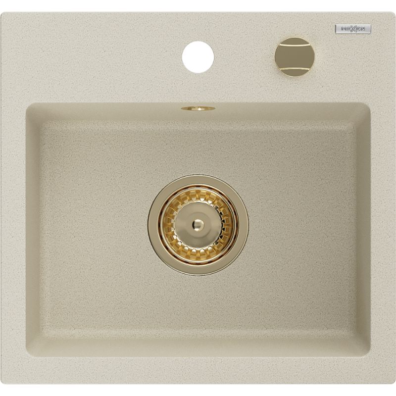 Zlewozmywak wpuszczany Mexen Milo 1-komorowy beżowy 435x410 mm 6505441000-69-G