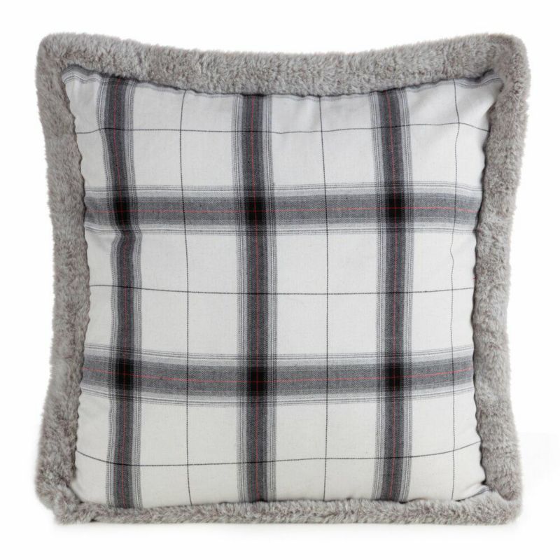Poszewka 30 Eurofirany Świąteczna na poduszkę 45x45 cm Krata Biała 1 szt.