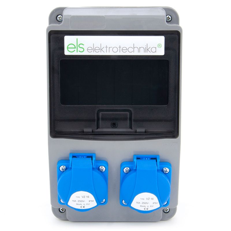 Rozdzielnia ogrodowa, rozdzielnica, skrzynka elektryczna 6-polowa ELS Elektrotechnika 6NO200 2xGS 230V niewyposażona 1 szt.