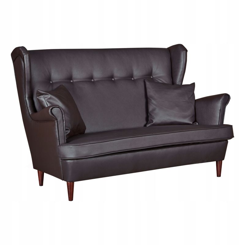 Sofa kanapa uszak do salonu nierozkładana Family Meble Eko skóra brąz 1szt