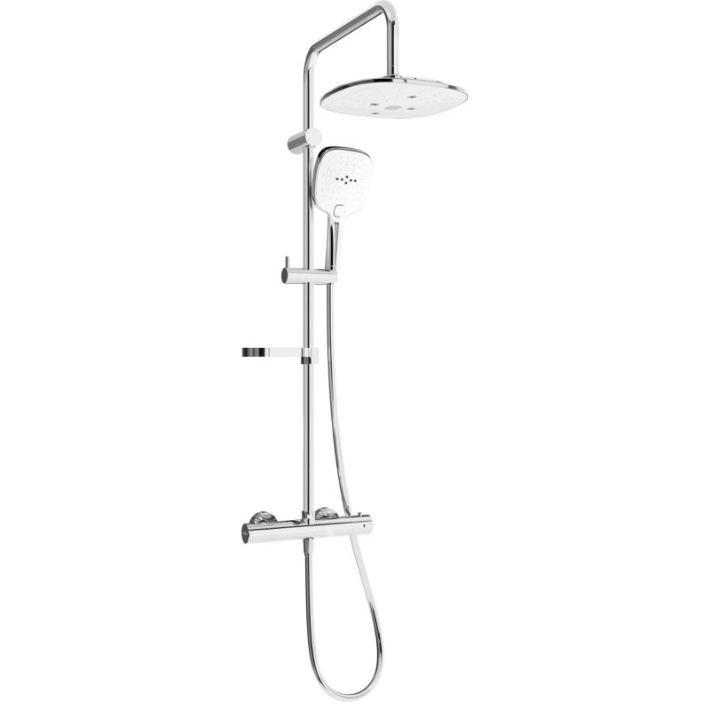 Zestaw prysznicowy natynkowy Mexen Kai Biały/Chrom 1 szt.