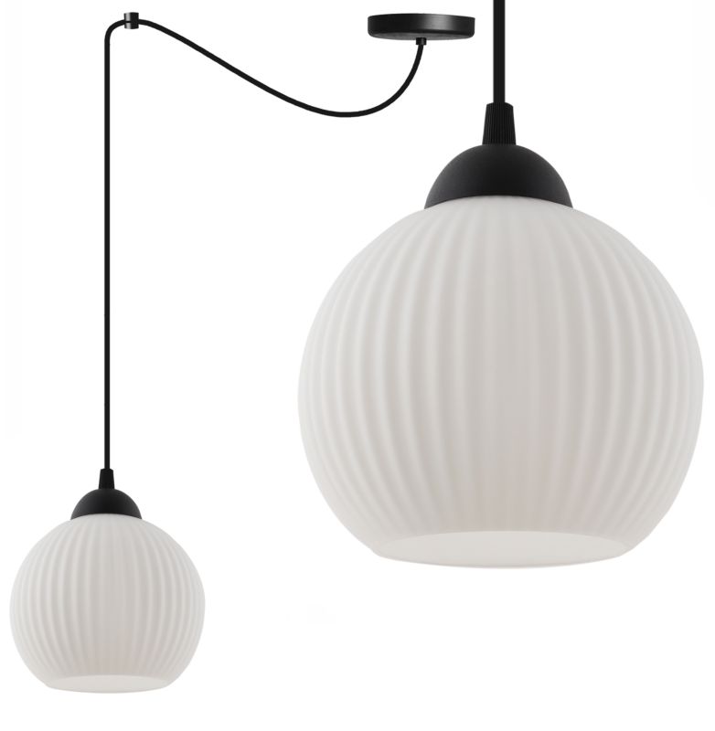 Lampa sufitowa wisząca Light Home LH Riffle Pająk Kula 1x E27 60W czarny 1szt.