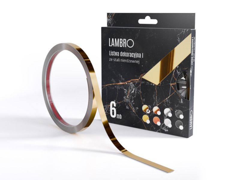 Listwa dekoracyjna samoprzylepna Lambro złoty połysk 1 x 600 cm 1 szt.