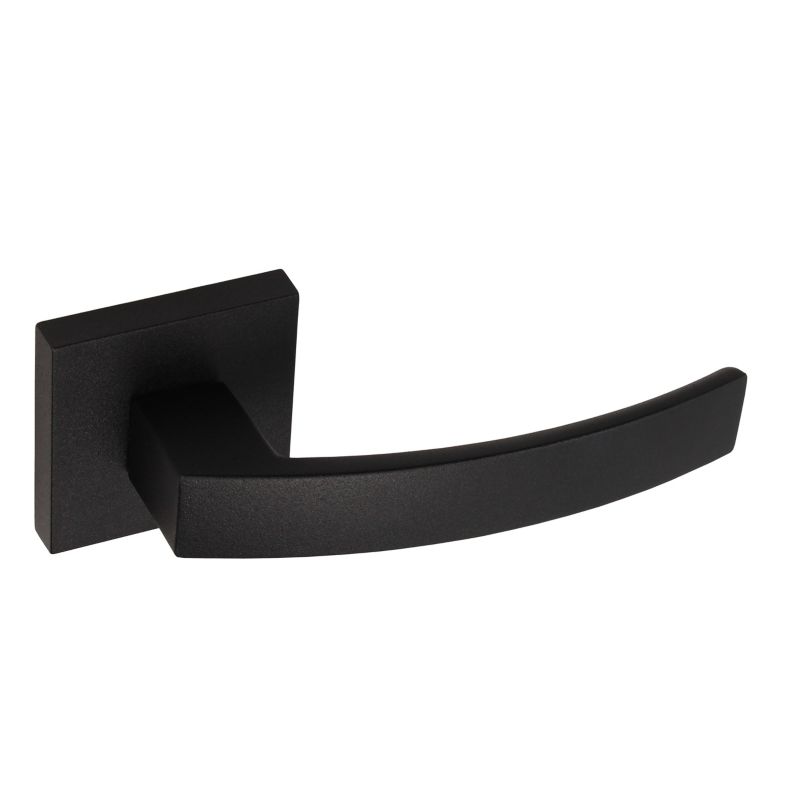 Klamka Gamet Mistico DH27 na rozecie kwadratowej czarna struktura