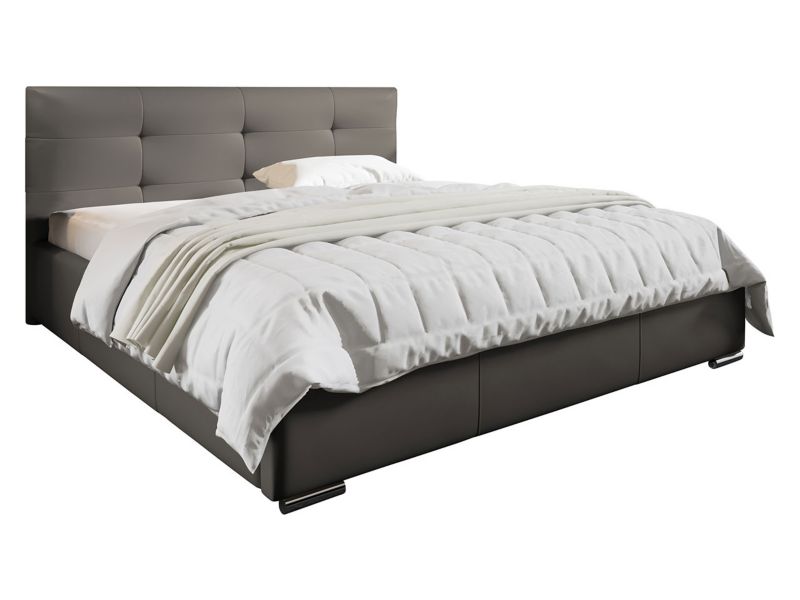 Łóżko tapicerowane MIRJAN 24 Lazio 140x200 ekoskóra mysi szary 1 szt.