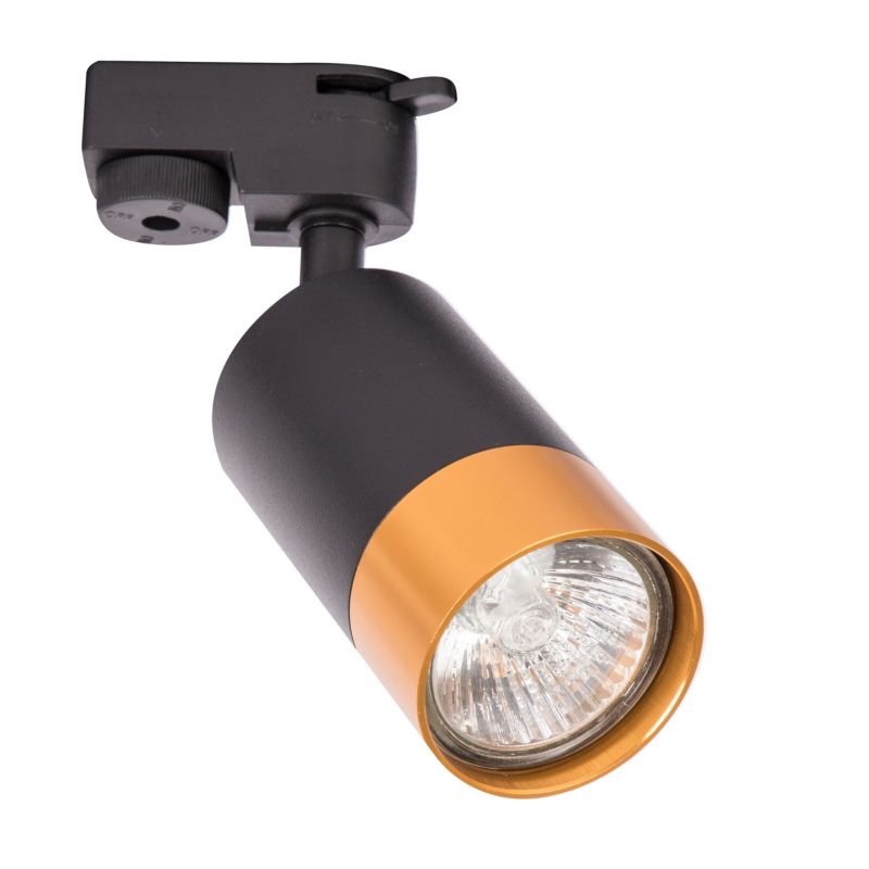 Reflektor MasterLED Klemens szyna 1-fazowa GU10 fi55mm czarny złoty 1 szt.