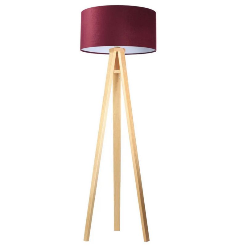 Lampa Bps Koncept stojąca HOME 50 bordowa/biała/sosna 1 szt