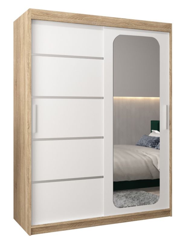 Szafa przesuwna Garderoba Abiks PROMO V2 150 sonoma/biały 1 szt.