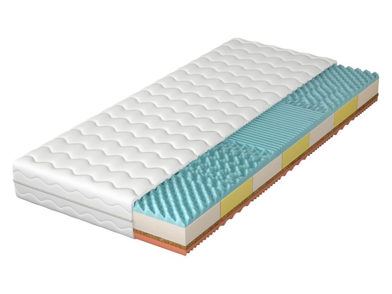 Dwustronny materac MIRJAN 24 piankowy Jowisz 20 cm biały 100x200 cm 1 szt.