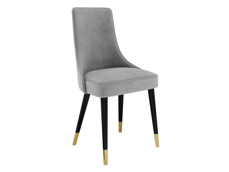 Krzesło MIRJAN 24 tapicerowane Perla 3 gołębi czarny/złoty/szary 1 szt.