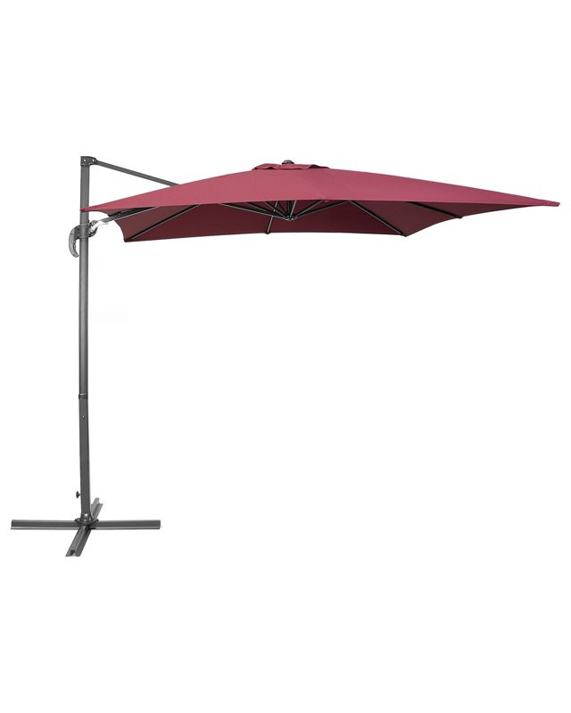 Parasol ogrodowy 250 x 250 cm burgundowy Monza 1 szt.