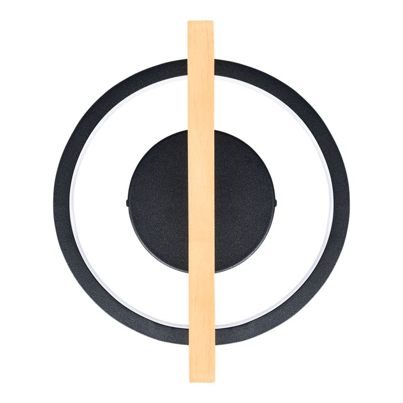 Kinkiet GoodHome Shadbush 850 lm 4000 K czarno drewniany