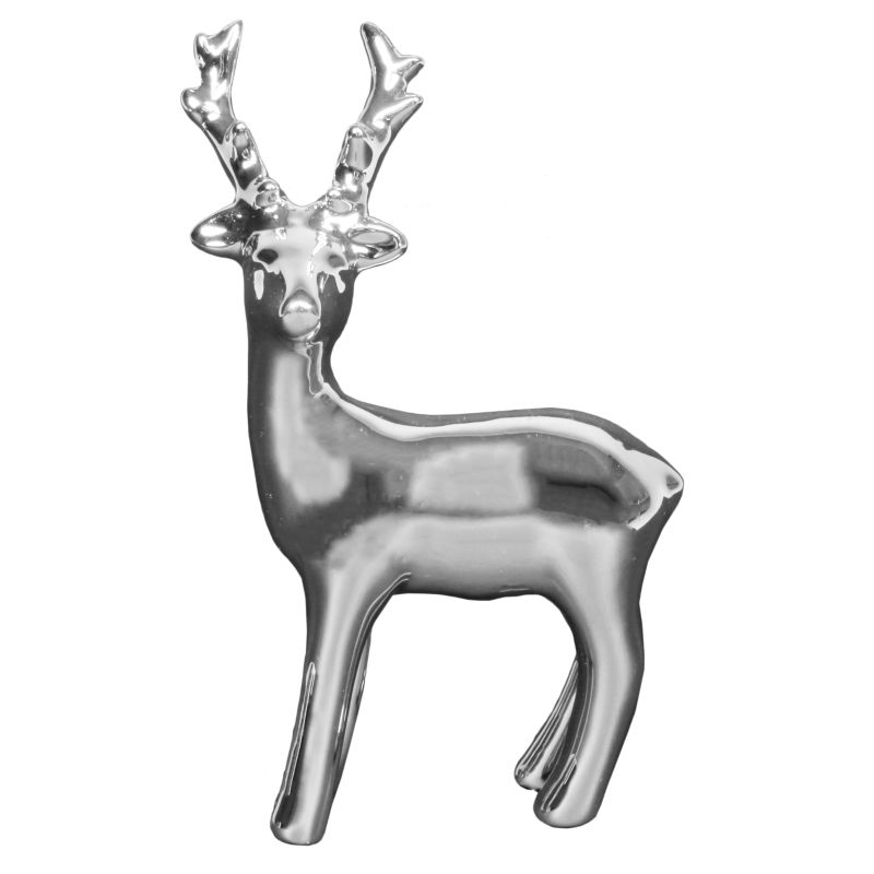 Jeleń 19 cm srebrny