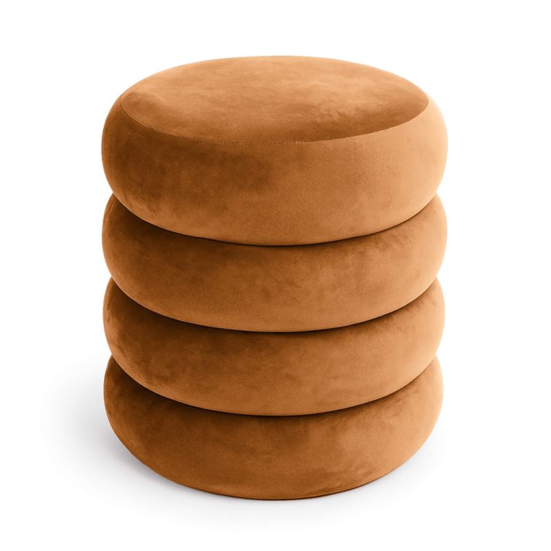 Pufa otwierana ze schowkiem welurowa AKORD 42 cm SNUGGO Miedziana 1 szt.