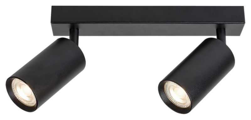 Spot sufitowy Rabalux Solo czarny 2 x GU10 x 25W IP20 wym: 13,5 x 29,5 x 5,5 cm - 1 szt.