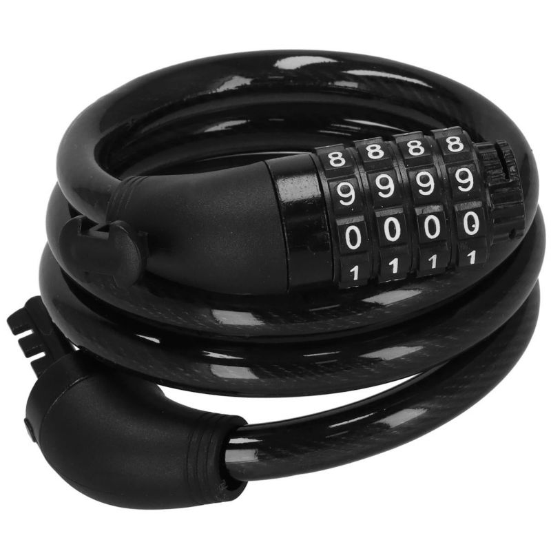 Zapięcie rowerowe Springos blokada na rower linka na kod czarny 95 cm 1 szt.