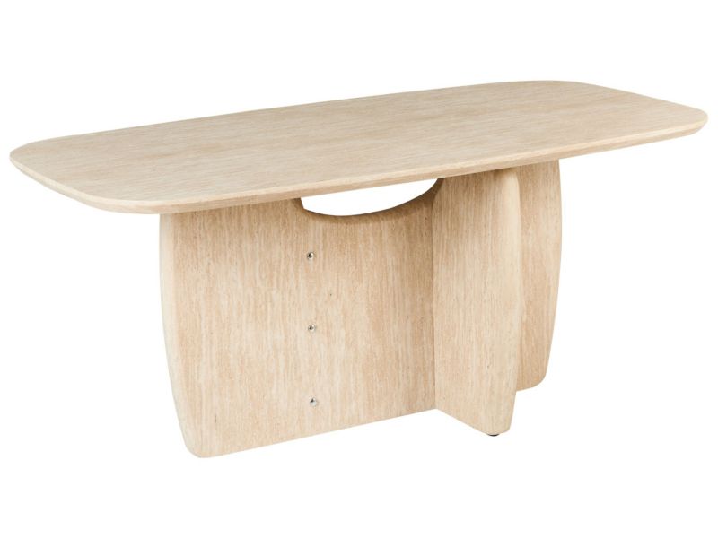 Stół do jadalni Travers Efekt trawertynu 180 cm 90 cm 1 szt.