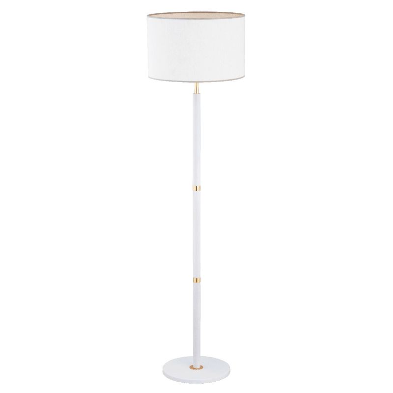 Lampa podłogowa stojąca Alfa Soprano biało-złota 1 x E27 x 15W wym: 155 x 40 x 40 cm - 1 szt.