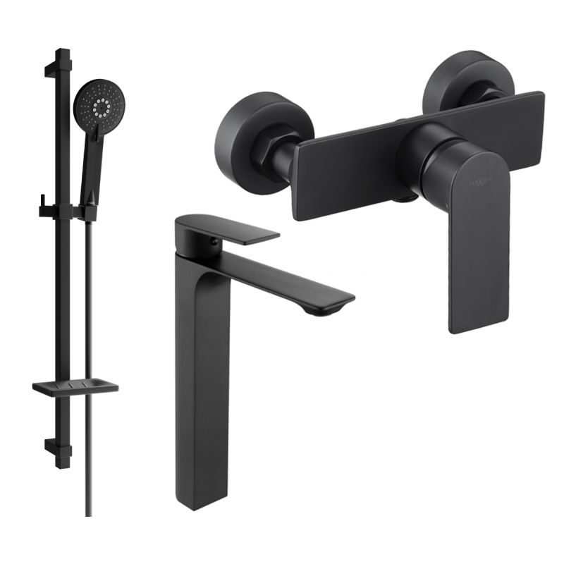 Zestaw prysznicowy Mexen Alexa czarny 71214DQ40-70 1 szt.