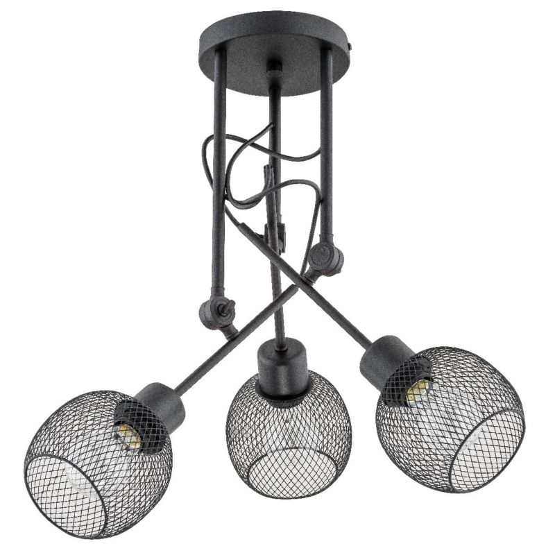 Lampa sufitowa Alfa Polo czarna wym: 42 x 52 x 52 cm 3xE27 x 15W 1 szt.