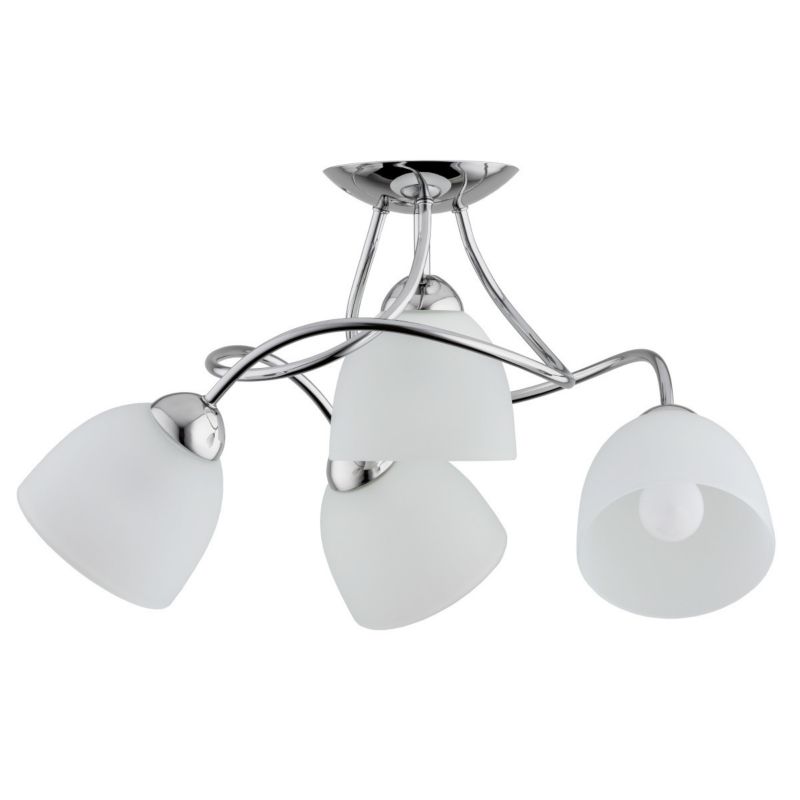 Lampa sufitowa Alfa Zafira chromowana biała wym: 33 x 58 x 58 cm 3xE27 x 15W 1 szt.