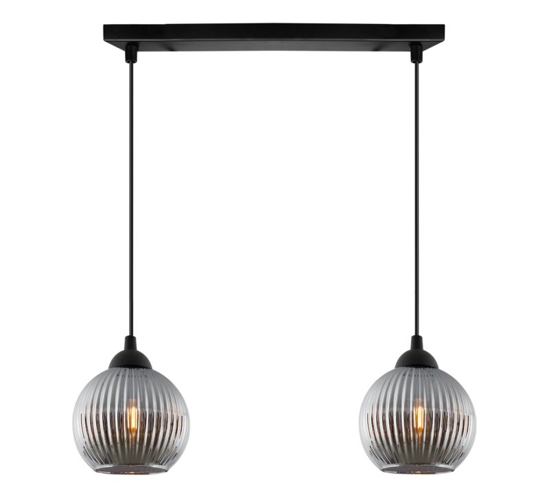 Lampa sufitowa wisząca Light Home LH Riffle Kula 2x E27 60W szary 1szt.