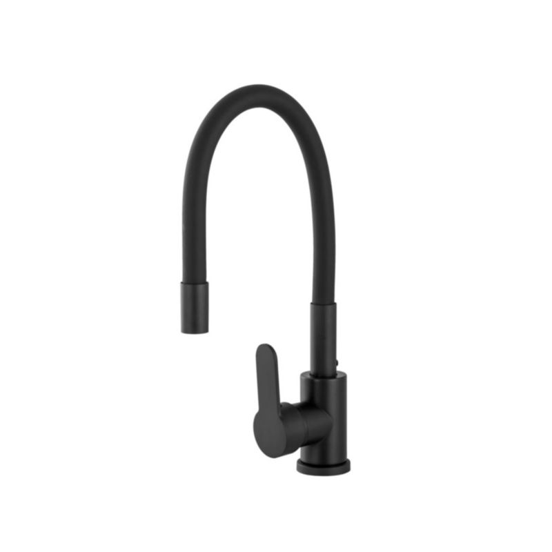 Bateria kuchenna GranMaster, Flessila, elastyczna z obrotową wylewką, czarna 1 szt.