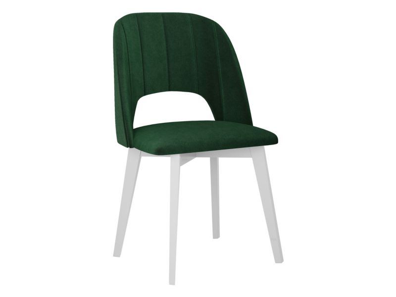 Krzesło MIRJAN 24 tapicerowane Monti IV Pik prosty biały/butelkowa zieleń 1 szt.