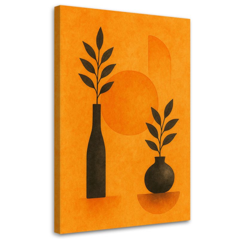 Obraz Japandi Feeby Wazony Natura Pomarańczowy Minimalizm Geometryczna 80x120cm 1szt