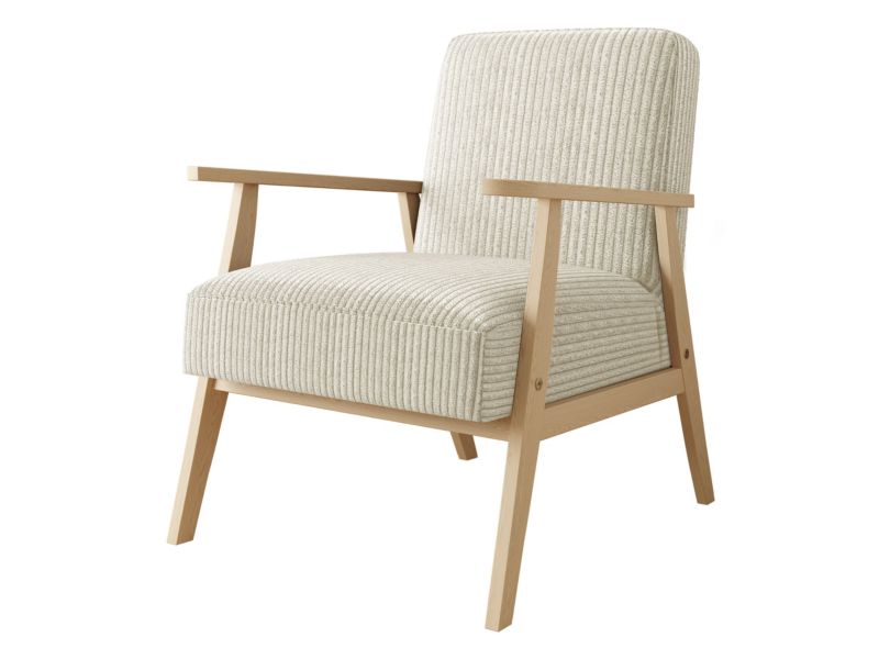 Fotel MIRJAN 24 Retro Sztruks waniliowy 1 szt.