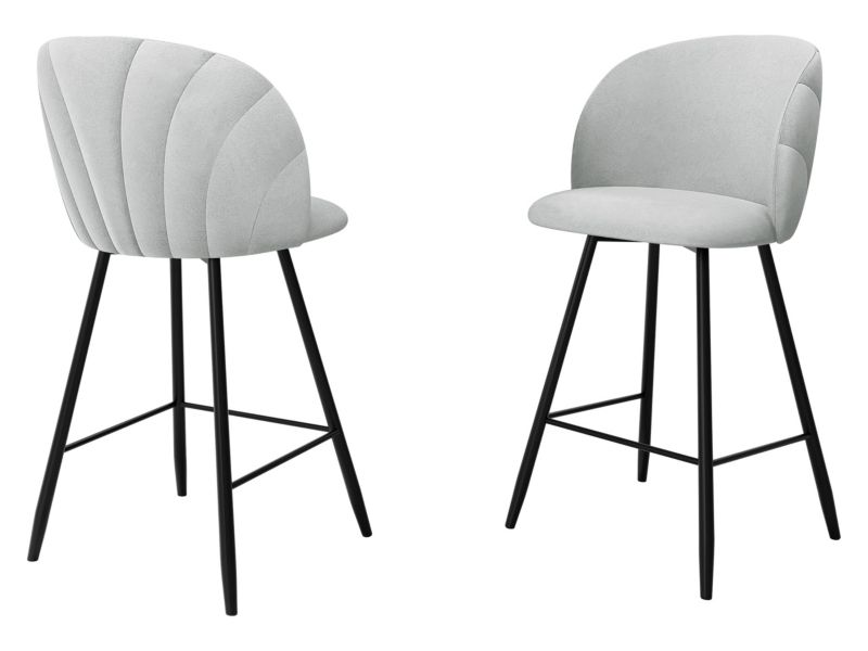 Hoker MIRJAN 24 tapicerowany z oparciem K99 H platynowy szary 1 szt.