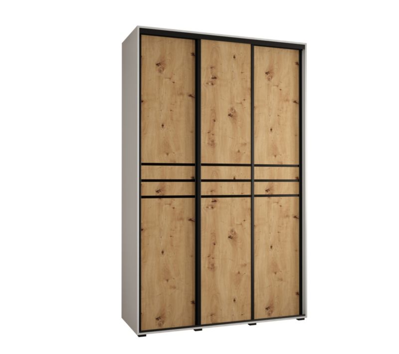 Szafa przesuwna Abiks DAVOS 10 wysoka szer.150cm biały/artisan/czarny 1szt.