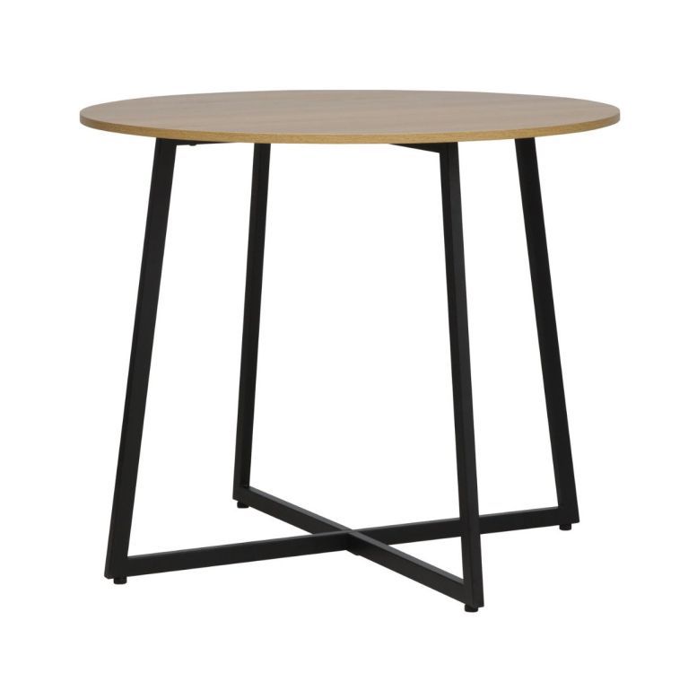 Stół Signal okrągły LUNA 90x90 dąb/czarny 1 szt