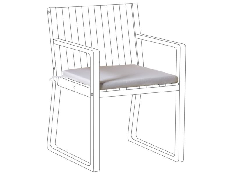 Poduszka na krzesło ogrodowe Sassari premium 46 x 46 cm Jasnoszary 1 szt.