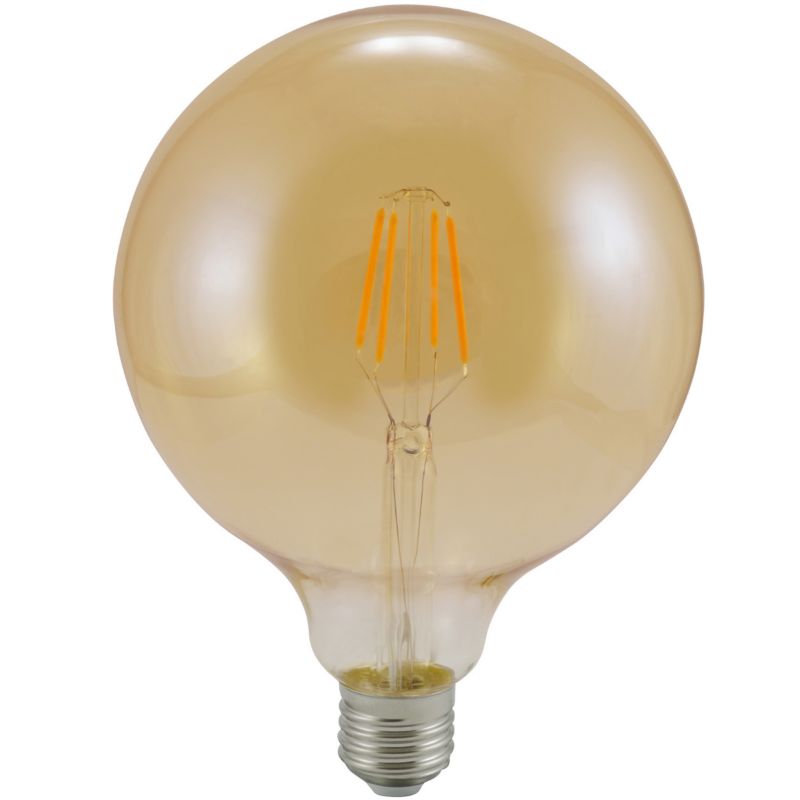 Żarówka LED Sanico Goldlux E27 FILAMENT G125 Vintage Amber 4W CIEPŁA 2000K - 1 szt.