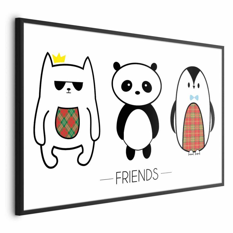 Plakat Artgeist Przyjaciele 30x21 cm z ramą czarną 1 szt